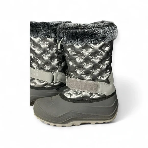 Kamik Gray Penny 3 Quilted Winter Boots with Faux Fur - Picture 4 of 6